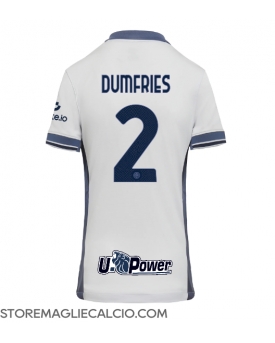 Inter Milan Denzel Dumfries #2 Maglia Gara Trasferta Repliche 2024-25 Donna
